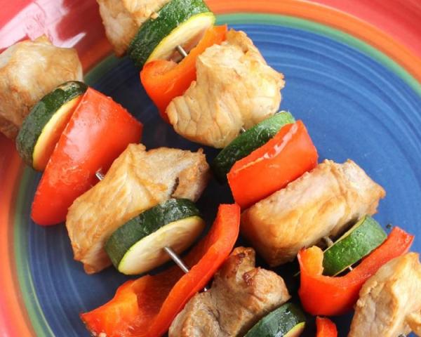 Chicken and vegetables on a plate