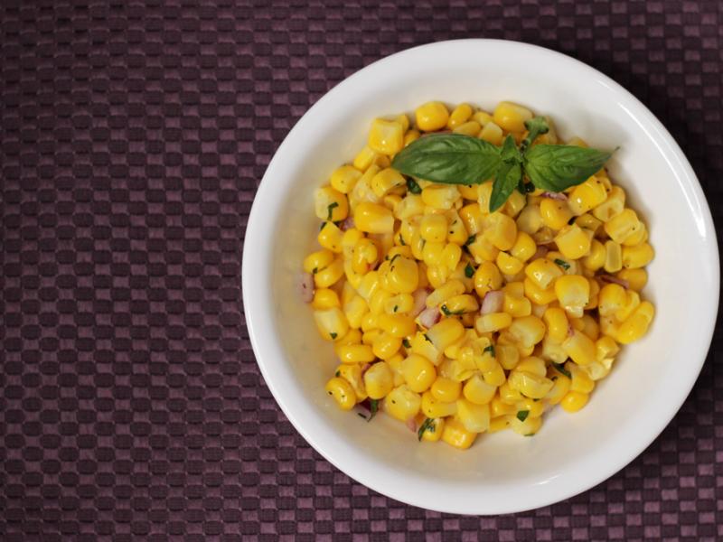 Corn Salad with Fresh Basil and Lemon