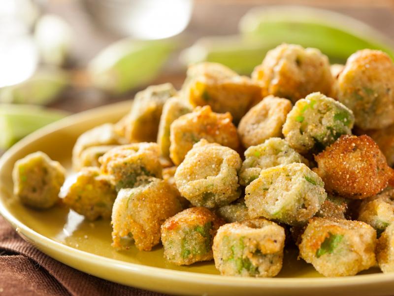 Cornmeal-Crusted Okra Bites