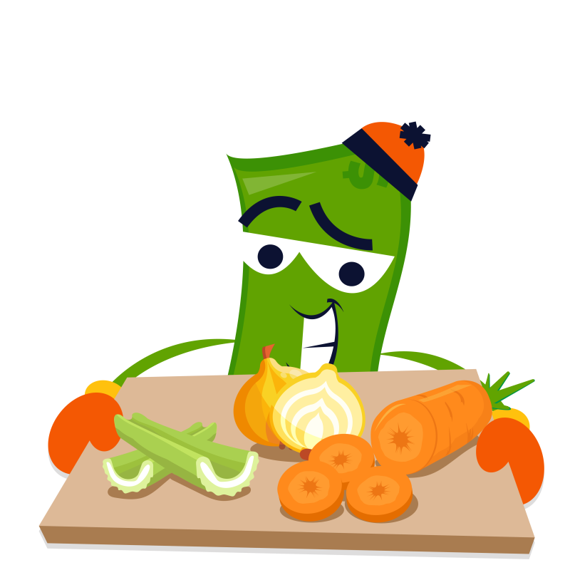 SAVE Mascot with Vegetables