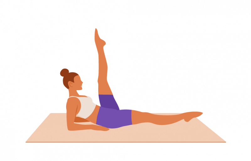 woman doing leg lift