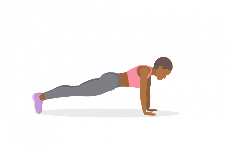 Woman doing plank pose