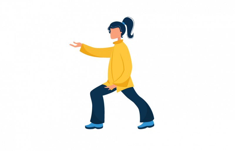 woman doing tai chi