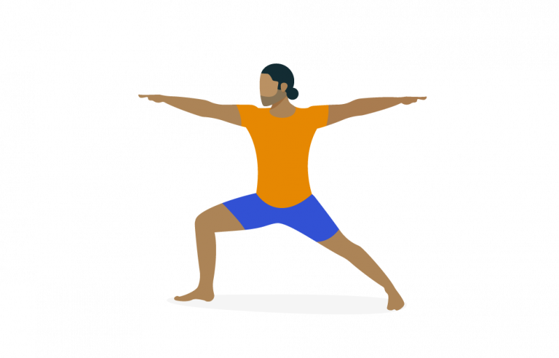 Man doing a yoga pose