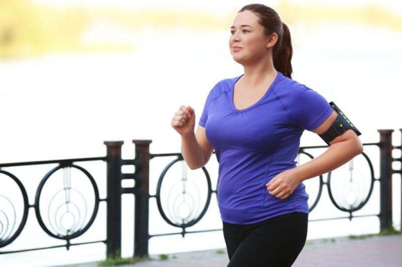 woman jogging outside